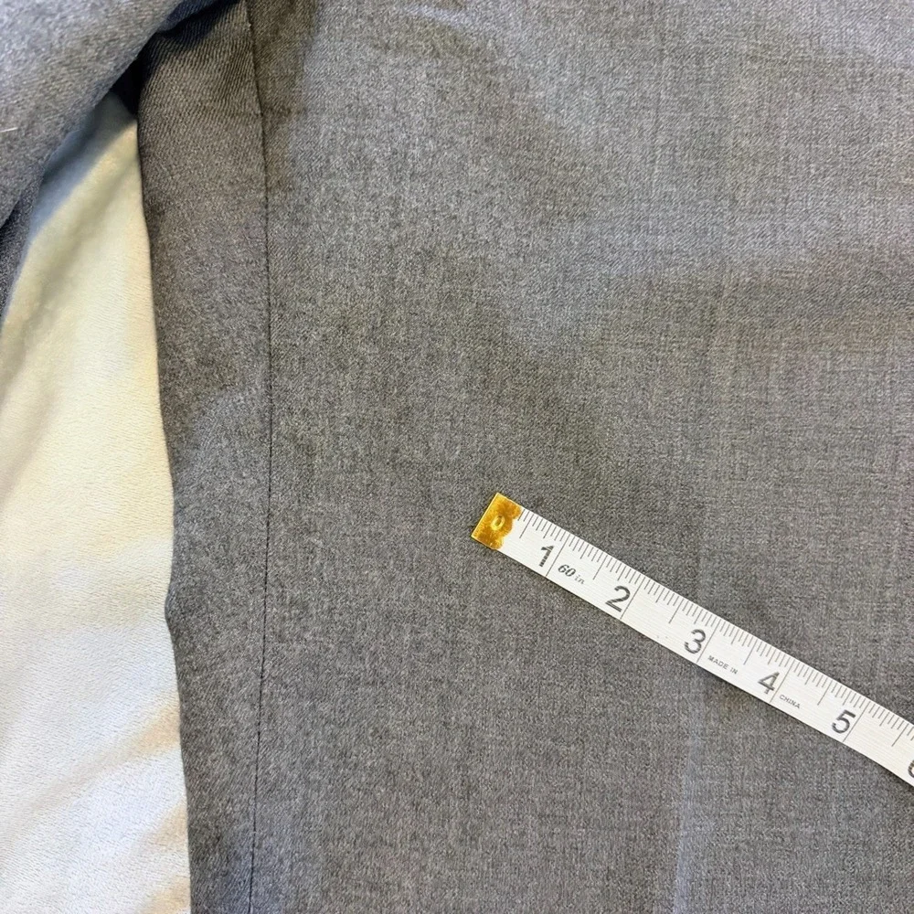 Pendleton Wool Dress Pants Mens 36x30 Gray Flat Front Pure Virgin Wool Made USA